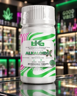 BKC Kratom Alkaloids X Chewable Tablets – Watermelon, 50 mg, 25 Count