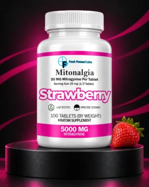 BKC Kratom Mitonalgia 50MG MIT Tablets - Strawberry 🍓