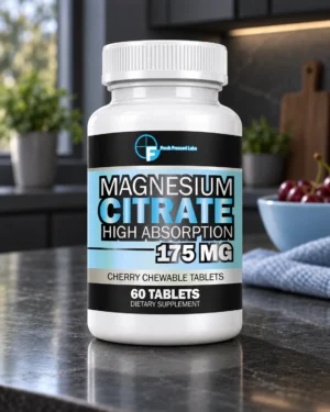 Fresh Pressed Labs  175mg Magnesium Citrate - Cherry Chewable Tablets