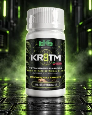 BKC Kratom Cherry Chewable Tablets - Alkaloids & Trikatu Blend